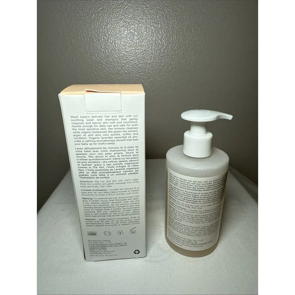 LimeLife by Alcone Squeaky Clean Lavender & Argon Oil Baby Shampoo and Wash NIB